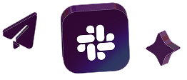 带有已发送和星号图标的 Slack 徽标